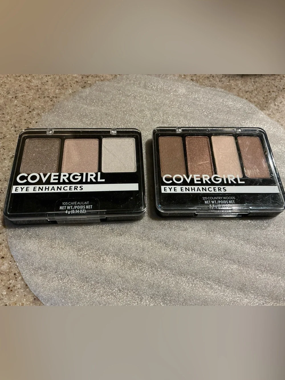Lot of 2 CoverGirl Eye Enhancers: 215 Country Woods & 105 Cafe Aulait Sealed